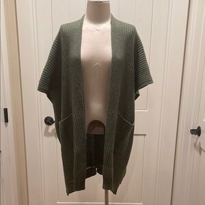 NWT Time and Tru Knit Open-Front Cardigan Sweater Oversized One Size Olive Green